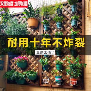 防腐木栅栏木网格爬藤架户外花园庭院围栏护栏篱笆网阳台花架隔断