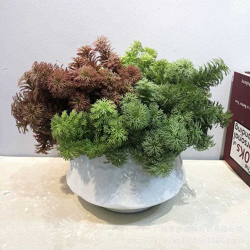 新款直销仿真松草 植物背景墙绿家居装饰婚庆道具塑料水草园林造图片