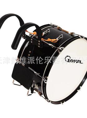 韵维派伦（YWPL)行进背架大军鼓22242526寸打击乐器洋鼓黑色