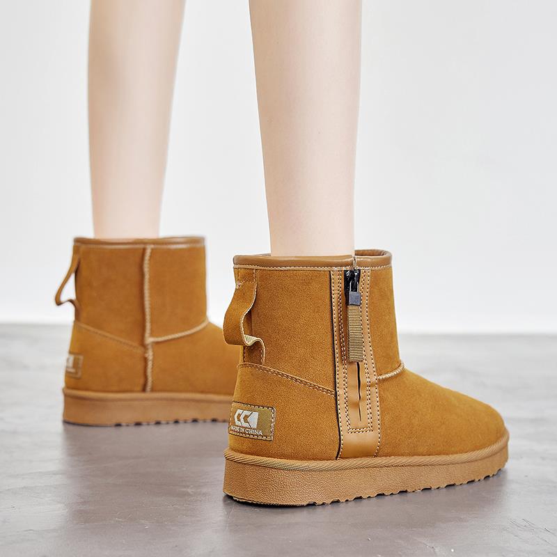 高档大码女鞋1-3孕妇加厚雪地靴42024蹬冬季一脚4妈妈保暖大棉鞋