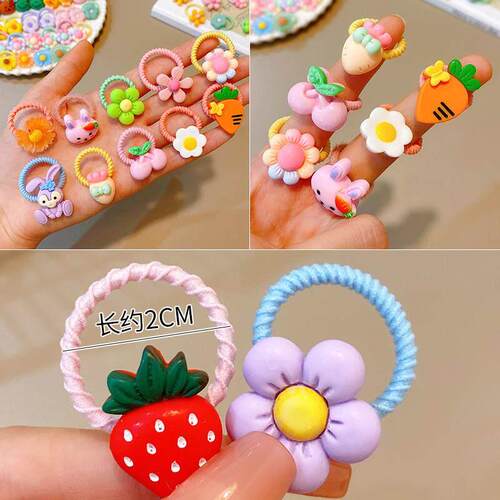 Children cartoon scrunchie rubber band baby hair accessories