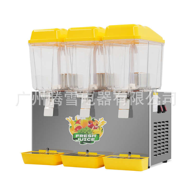 商用冷热果汁饮料机 自助双缸三缸果汁冷饮机供货