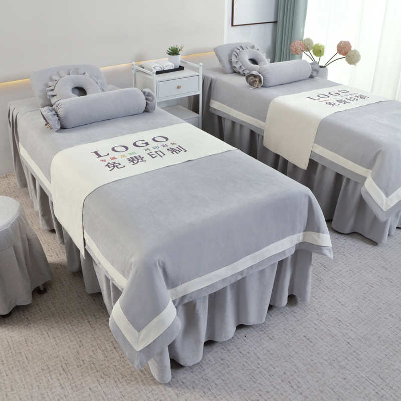 枕套四四季通用床罩被云锦含件套芯美容套凳子棉床单被子床