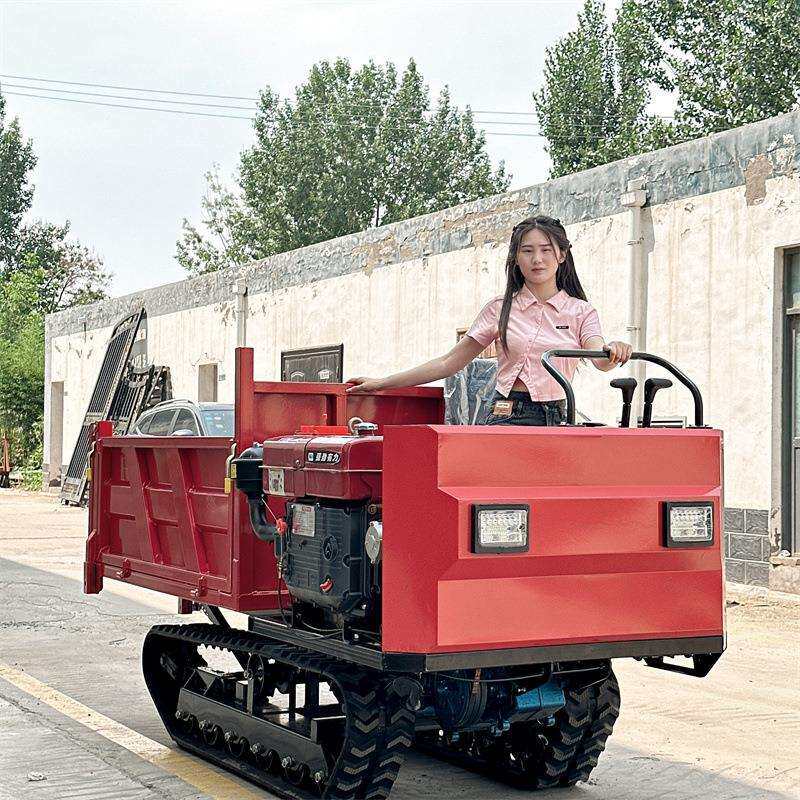 爬山虎履带运输车 山地果园建筑自卸车全地形 农用履带运输翻斗车