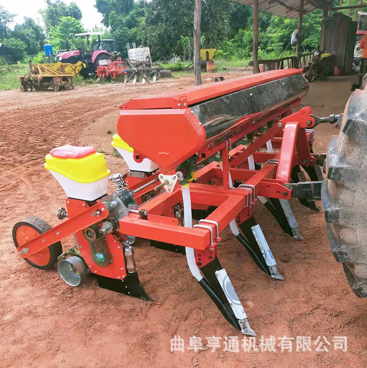 深施肥玉米播种机 5行悬浮款玉米大豆精播机 指夹式播种盘