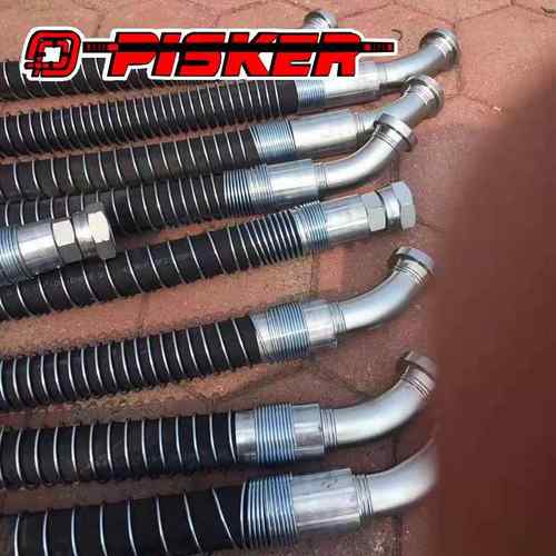 高压油管钢丝编织软管液压软管液压皮管高压橡胶管油管总成