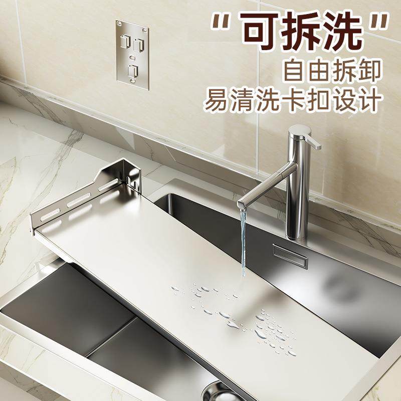 不锈钢微波炉架免打孔304壁挂子置物架厨房墙上烤箱收纳支架挂墙