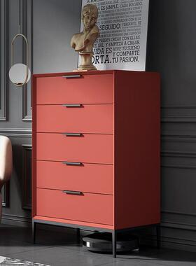 家居意卧式极简简五斗柜约现代轻奢北储物实木82418收纳欧室床尾