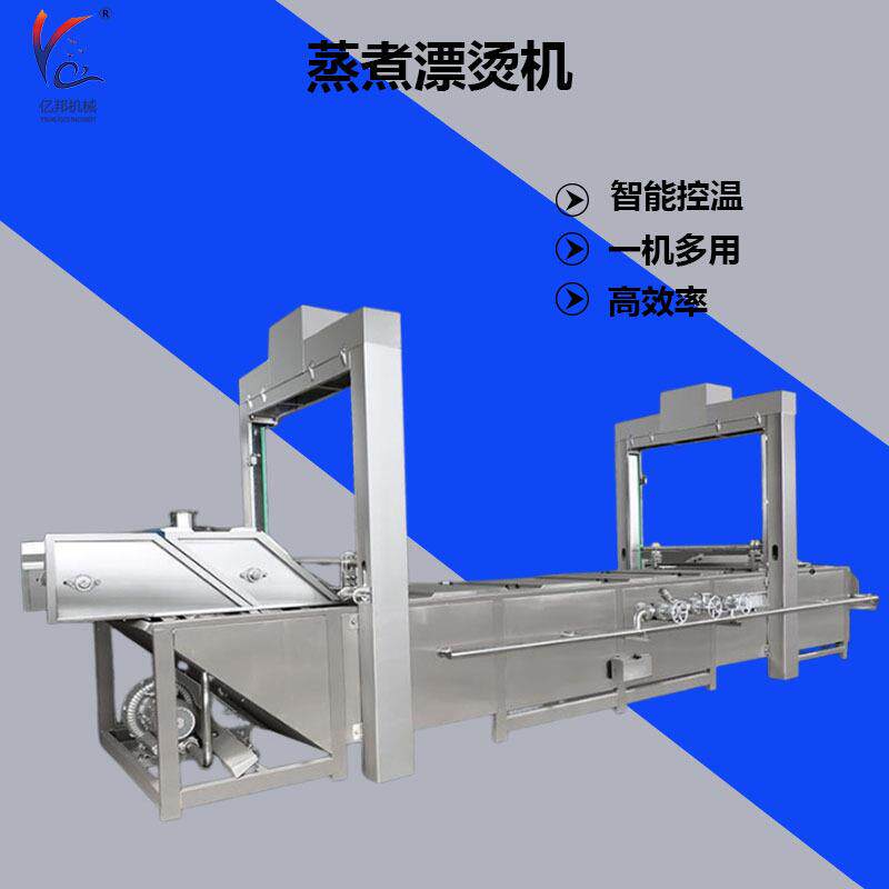 厂家供应中药材蒸煮冷却线 商用预煮机 全自动金银花杀青漂烫机