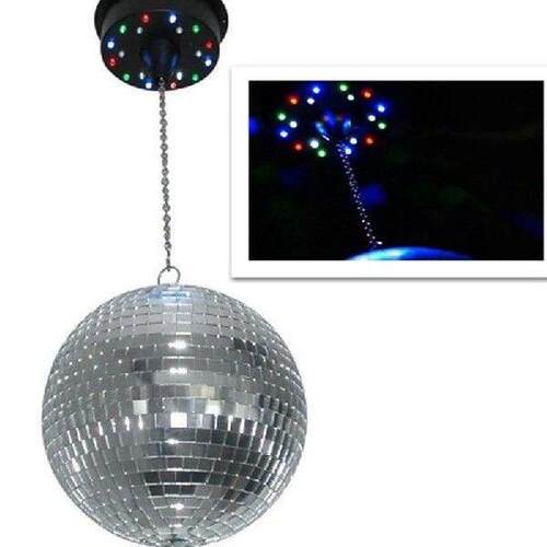 Rotating Mirror Ball Motor Hanging Sound Control 18 Led