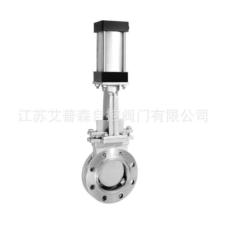 气动对夹刀闸阀/不锈钢气动对夹刀型闸阀PZ673H-16PPZ673W-16P闸