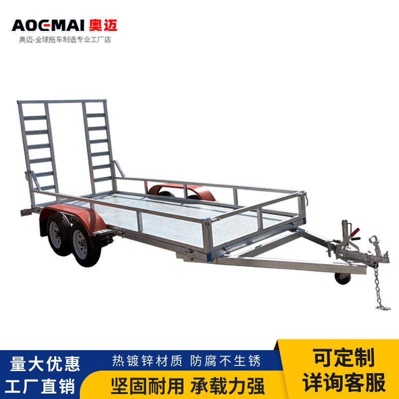 厂家直销尔夫拖车平板运输车热镀锌挖机工具车出口热销拖板车
