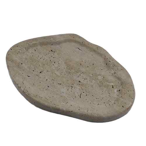 米黄洞天然大理石云朵托盘设计摆件家居珠宝首饰收纳盘装饰饰盘