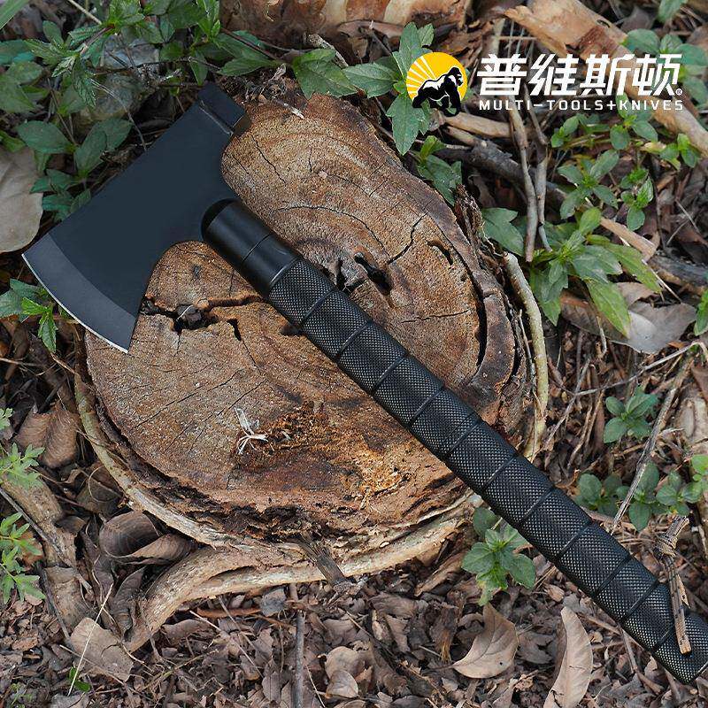 户外多功能斧头锤可拆装携带方便伐木砍柴生火指南针口哨组合工具