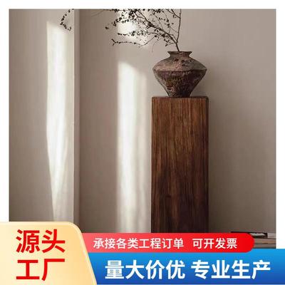 方形木墩矮凳原木酒店摆件组合茶几实木墩子树桩木桩凳个性侘寂风