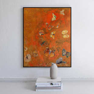 Redon 中古装 Evocation butterflies 饰画复古蝴蝶 Odilon