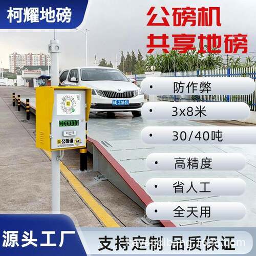 全自动智能共享地磅40吨3x8高精度数字大型电子地磅秤30吨公磅机
