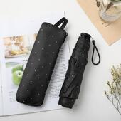 高档超轻伞9812碳纤携维伞骨空气羽毛口袋晴克0雨两用便防晒伞黑