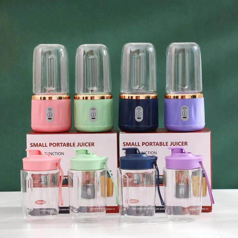跨境新款双杯榨汁机便携式充电小型榨汁杯家用多功能水果榨汁机