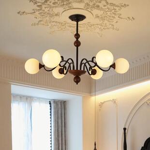 中古魔豆客灯吊复法式 厅客厅吊灯卧灯具室餐厅书房古奶油北欧艺术