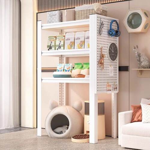 下空式置物架落地多层家用宠物用品收纳层架猫砂盆上方钢制置物架