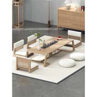 矮桌F88886H9椅组 ft泡榻榻米实木茶桌飘炕几阳台窗休闲桌客日厅式