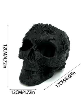 跨境爆款 Skull Makeup Brush Holder 桌面骷髅化妆刷收纳摆件