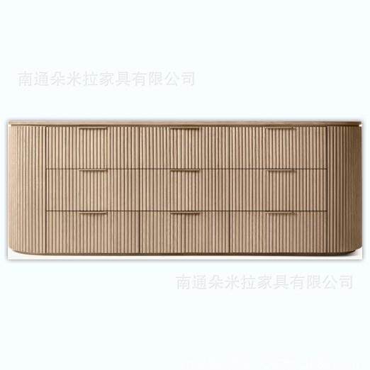 RH美式简约客厅家具实木电视柜斗柜餐边收纳柜外贸出口门厅玄关柜