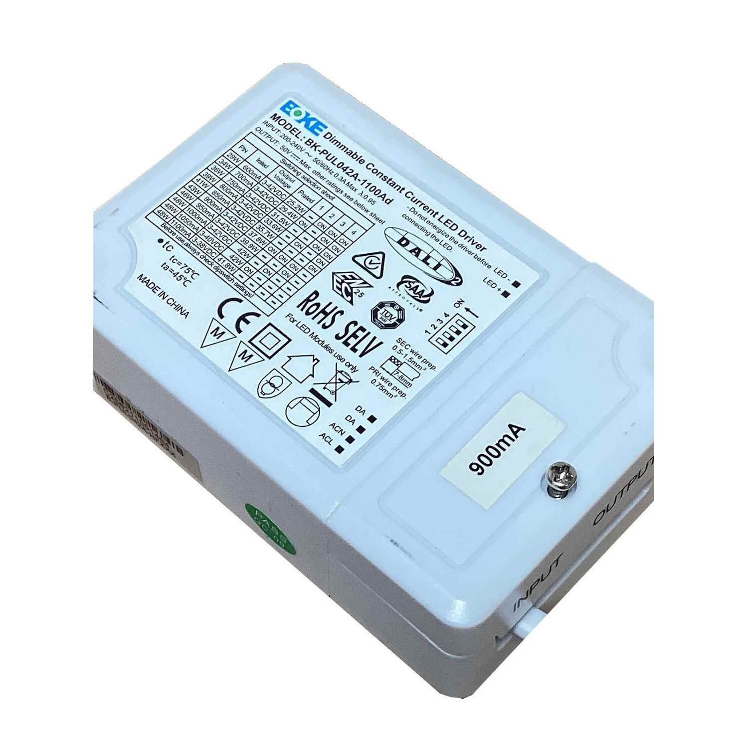 数字调光DALI商业照明LED驱动器600mA-1100mA电流拨码调光面板灯