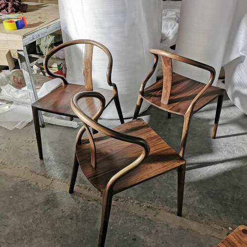 直销新款北美黑胡桃木兰椅北欧现代简约餐椅书房书桌椅组合榫卯全