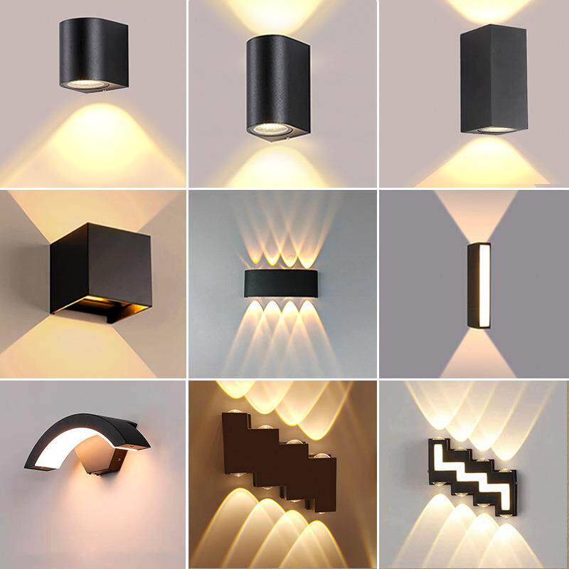 户外防水led壁灯楼梯别墅酒店外墙庭院室内壁灯双头上下照洗墙灯