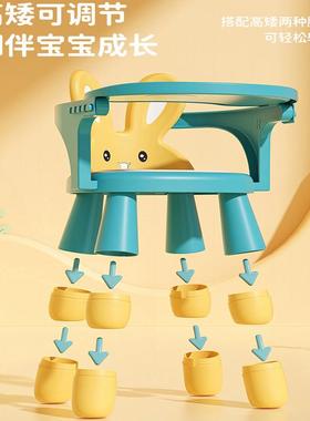 宝凳宝子家用靠吃背椅婴儿矮凳塑料QMX通可爱小朋友饭座椅儿卡童