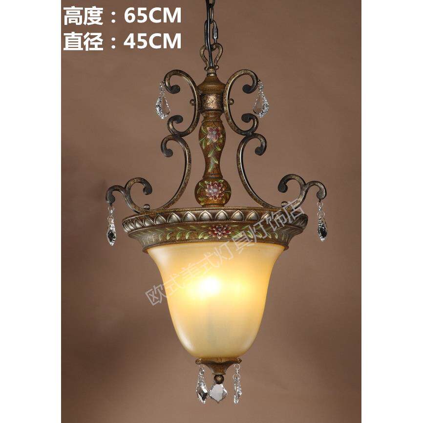 正品美式乡村田工园客厅装台灯欧式复古台餐厅卧室书房手彩绘饰大