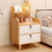 床头带柜锁家用床边储物纳柜子收柜卧室床UBL头置架物简约现代床