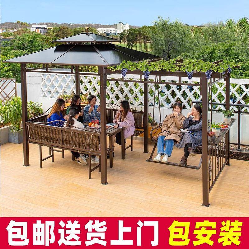 北户外凉亭庭院别墅防腐木葡萄架花园阳台露灿室休闲天塑lo892656