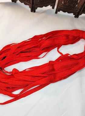 闽南婚嫁结婚用品红扁带红绳子编织绳包袱被绑绳红色布绳民俗红绳