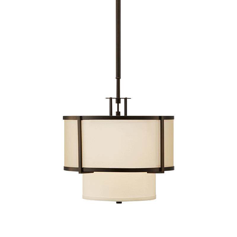 新中式吊灯现代客厅灯具仿古圆形中式餐厅别墅吊灯茶楼铁艺简约灯