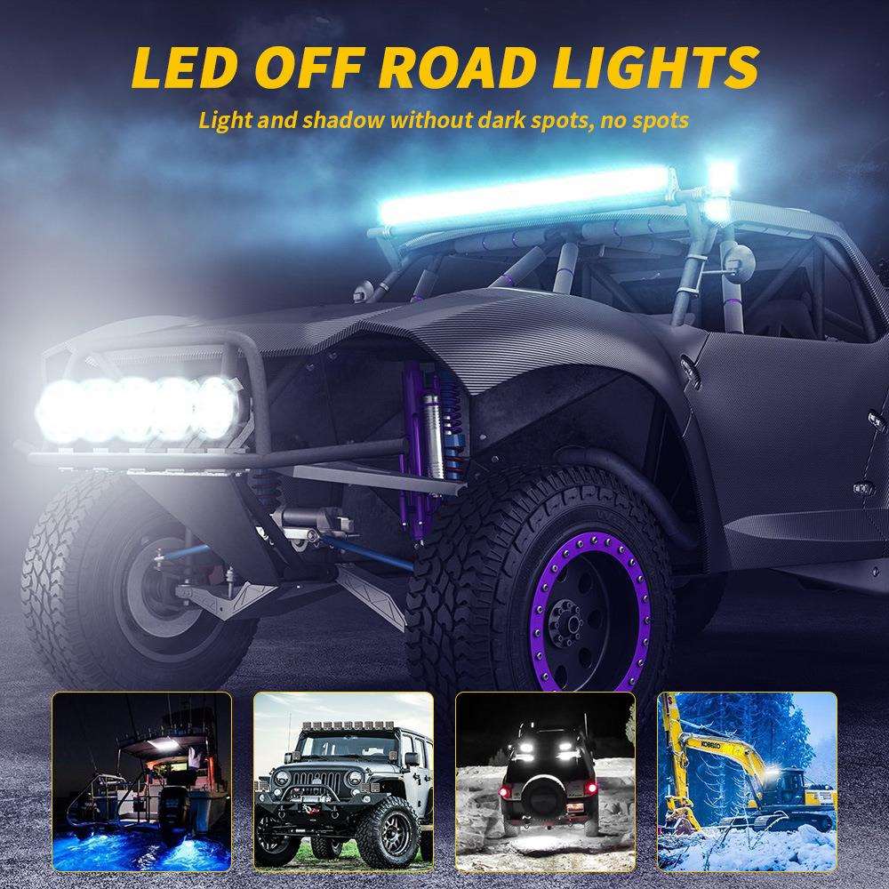 厂家黑武士5.5英寸椭圆8led工作灯改装汽车LED泛光灯铺路带日行灯
