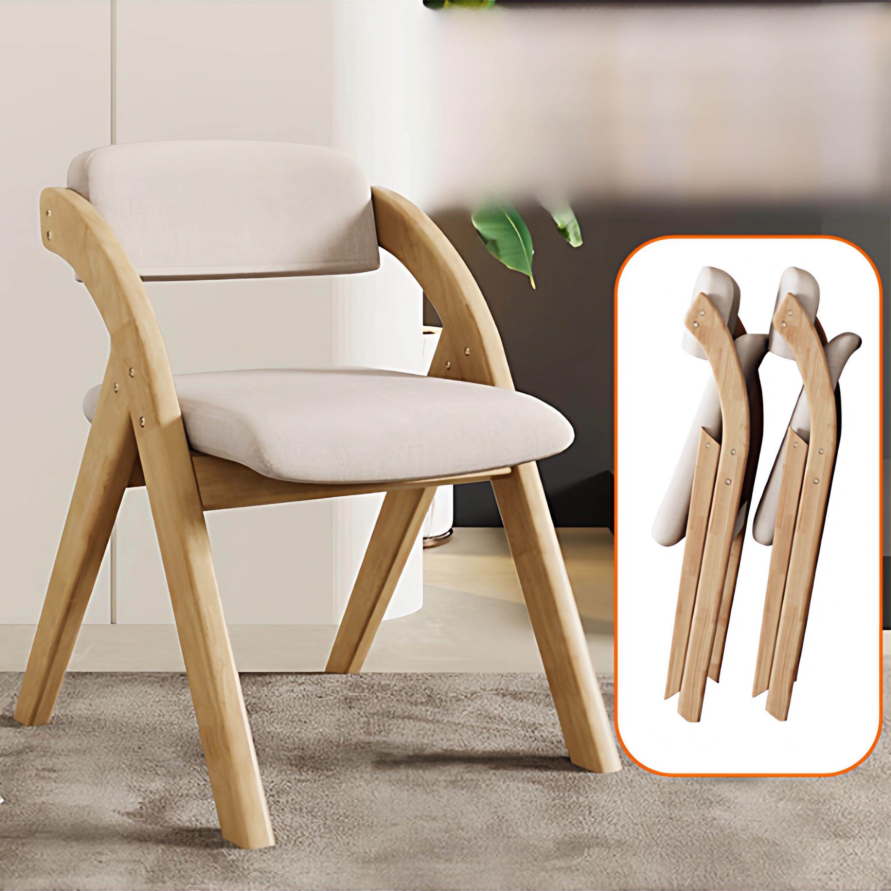 全实木整装餐椅餐厅家用休闲书桌折叠椅子会议室办公靠背椅可叠放