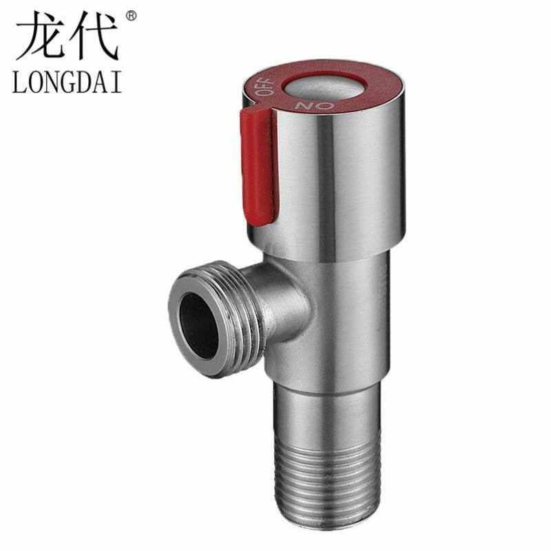 龙代longdai304不锈钢三角阀冷热加厚轮止水角阀4分混水阀龙