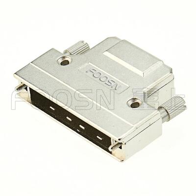 SCSI连接器50Pin刺破式母头CN型卡勾弹片锌合金外壳