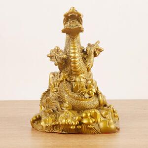 铜龙摆件盘龙纯铜工艺品装饰龙腾四海家居生肖青龙客厅五爪办公室