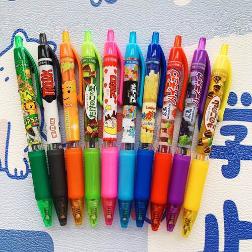 吃货福利~日本 sakamoto明治限定款零食香味彩色中性笔0.5mm