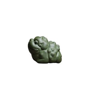 家用手工陶瓷复古小壶承水果盘茶点盘干泡盘 常青釉金银彩莲花盘