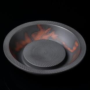 建水紫陶壶承陶瓷日式蓄水养壶垫茶垫坭兴陶紫砂茶壶底座干泡台