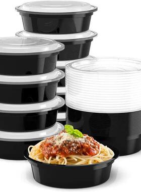 10 Packs 24OZ Meal Prep Container Round Disposable Container