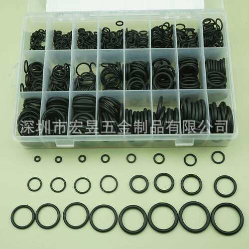 740pcs盒装 O型圈组套 橡胶密封圈O型圈耐高温耐腐蚀丁腈胶黑色