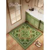 美式 正方形卫生间地垫浴室防滑吸水垫洗漱台门口洗手间硅藻泥地毯