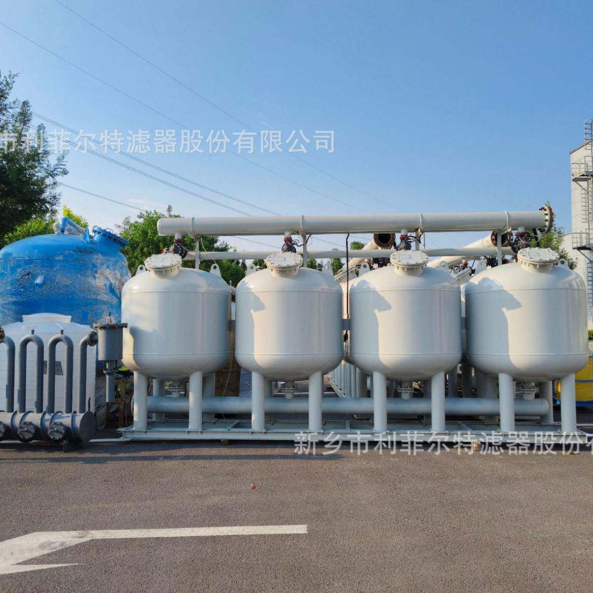 浅层砂过滤器 自动反冲洗碳钢多罐并联 旁滤冷却塔农田电厂工业