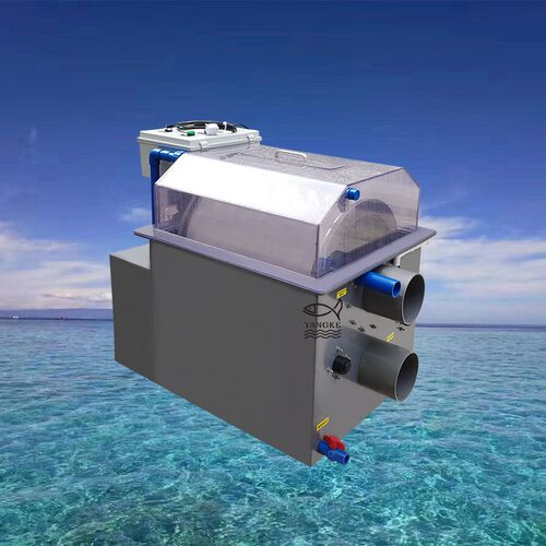 微滤机厂家直供循环水水产养殖设备低耗高效耐用滚筒过滤箱式PVC